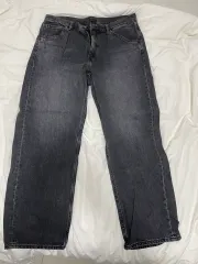 UNIQLO ユニクロ ワイドフィット ジーン 07GRAY 34サイズ