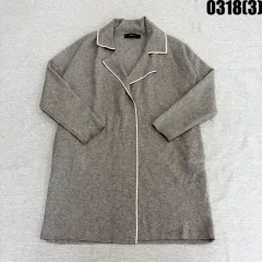 M ザラ グレー パイピング カーディガン型コート 0318(3)