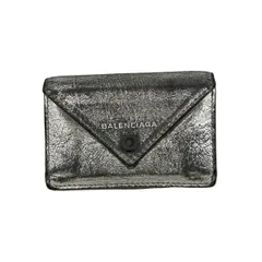 BALENCIAGA(バレンシアガ) 3つ折り財布 ペーパーミニウォレット 391446 シルバー レザー