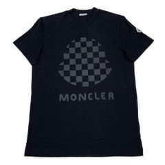 MONCLER チェッカー Tシャツ ブラック モンクレール - メルカリ
