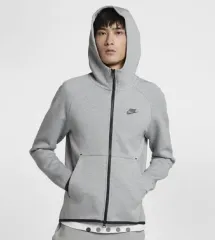 ナイキ テック フリース フルジップアップ フーディー グレー (XL)