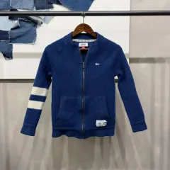 (85) トミーヒルフィガー カジュアル ウール ニット ジップアップ ジャケット