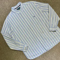 (2XL) POLO ポロ ラルフローレン ストライプ シャツ クラシックフィット オーバーサイズシャツ