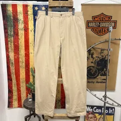 80 90s ポロ ラルフローレン クラシック ダブルプリーツ ベージュ チノパンツ N766