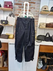 ZARA ブラック パラシュート カーゴ パンツ 26