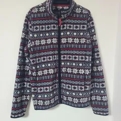 パターンフリースジップアップジャケットM