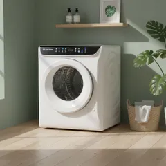 衣類乾燥機 6kg ドラム式 家庭用 乾燥機 布団乾燥機 除湿機 除菌 シワ取り タイマー 節電 カラー液晶 ABS ステンレスドラム 49×56×67cm ホワイト 梅雨対策 花粉対策 カビ対策 一人暮らし 二人暮らし ファミリー PSEのサムネイル