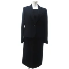 SOIR PERLE 東京ソワール 美品 ブラックフォーマル スリーピース ジャケット スカート 黒 ブラック 9 約M