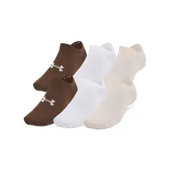 アンダーアーマー レディース アンダーウェア 靴下 Womens Under Armour 6Pack Essential NoShow Socks Elite Beige ベージュ