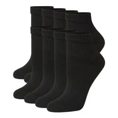 ヘインズ レディース アンダーウェア 靴下 アンクル Womens Hanes 8 Pairs Ultimate Cushioned Ankle Socks HWUCA8 Black ブラック
