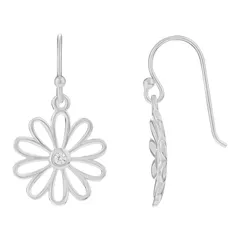 プリムローズ レディース アクセサリー ピアス・イヤリング PRIMROSE Sterling Silver Cubic Zirconia Daisy Flower Drop Earringsterling Silver シルバー