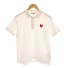 プレイコムデギャルソン PLAY COMME des GARCONS AD2018 ポロシャツ 半袖 M 白 AZ-T006 /YM