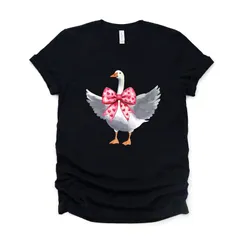 Simply Sage Market レディース トップス Tシャツ グース グラフィック Simply Sage Market Valentine Goose Coquette Womenshort Sleeve Graphic TShirt Black ブ