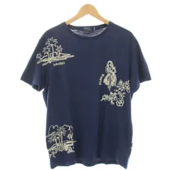 ポロ ラルフローレン POLO RALPH LAUREN CUSTOM SLIM FIT Tシャツ カットソー ハワイ限定 半袖 刺繍 L 紺 ネイビー 710751482001 /HN