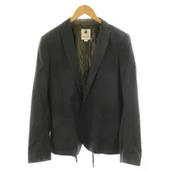 ディーゼル DIESEL テーラードジャケット シングル ストライプ柄 M 黒 ブラック /AN73