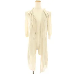 マックスマーラ MAX MARA ロングカーディガン 七分袖 麻 リネン レイヤード S アイボリー /HN