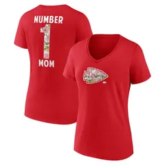 ファナティクス レディース トップス Tシャツ Vネック フラワー柄 プラスサイズ フラワー WomensFanatics Red Kansas City Chiefs Plusize Mothers Day Floral VNeck TShirt Chf R
