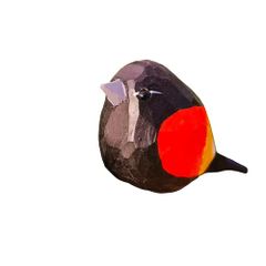 鳥の木彫りのオブジェ 置物 鳥の彫刻 北欧 インテリア (pont du monde) (16) [16]