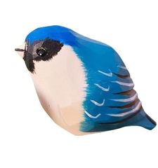 鳥の木彫りのオブジェ 置物 鳥の彫刻 北欧 インテリア (pont du monde) (13) [13]