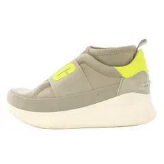アグ オーストラリア UGG australia Neutra Sneaker ニュートラスニーカー ハイカット 厚底 ロゴ US6.5 グレー 黄緑 ライトグリーン 1095097 /BB