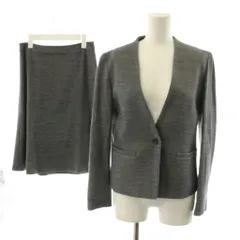 アンタイトル UNTITLED スーツ セットアップ ノーカラージャケット フレアスカート ひざ丈 1 グレー 153-45311JJ 153-75310JJ /AN68