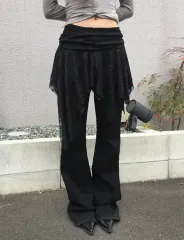 エニワンモア WINNER アシンメトリー レース レイヤード フリル スカート