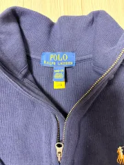 ポロラルフローレン ネイビー ニット ジップアップ