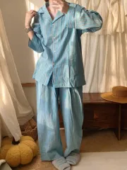 ストライプ長袖パジャマセット