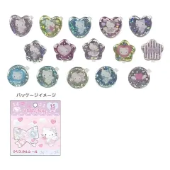 ハローキティ クリスタル ステッカー 15個入り セット おはじき ガラス