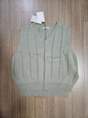 ミント色 ニット ベスト 新品