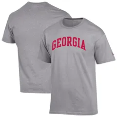 チャンピオン メンズ トップス Tシャツ Mens Champion Heather Gray Georgia Bulldogs Basic Arch TShirt Uga Grey グレー