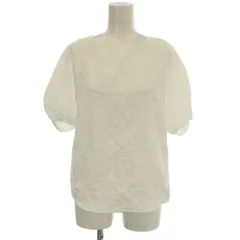 ボールジー BALLSEY トゥモローランド 24AW フラワージャカード ツイストスリーブブラウス 11-01-42-01531 半袖 シャツ 36 白 ホワイト /☆G