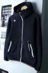 (M-L) デサント ジップアップ ウィンドブレーカー アウター ジャケット フリース フリース-1788C