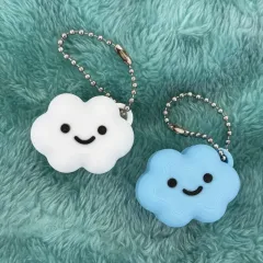 ミニ 몽글 雲 キーキャップ クリッカー 青軸 赤軸 キーホルダー