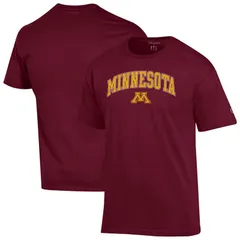 チャンピオン メンズ トップス Tシャツ ロゴ MensChampion Maroon Minnesota Golden Gophers Arch Over Logo TShirt Min Red レッド