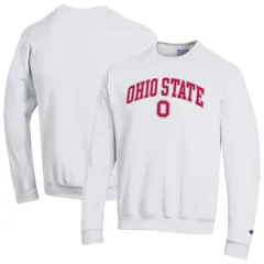 チャンピオン メンズ トップス Tシャツ スウェット ロゴ MensChampion White Ohio State Buckeyes Arch Over Logo Pullover Sweatshirt Osu White ホワイト