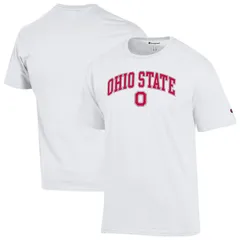 チャンピオン メンズ トップス Tシャツ ロゴ MensChampion White Ohio State Buckeyes Arched Logo TShirt Osu White ホワイト