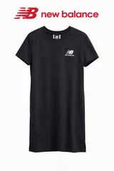 【新品 タグ付き】ニューバランス ワンピース チュニック ブラック XS（S相当）NB 半袖 ロゴ《0327-03》のサムネイル