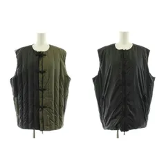 タイオン TAION ジャパンスペシャル チャイナボタン ダウンベスト リバーシブル S カーキ 黒 ブラック /KU