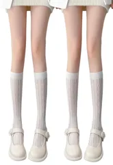 [TOMOTHY] レース 靴下 ハイソックス 白 2足セット レディース レースソックス 靴下 レディース レース ハート ホワイト 2足 [ハート／ホワイト2足]