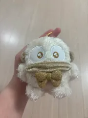 日本サンリオ 白 ハンギョドン ぬいぐるみ + 金色 リーボ