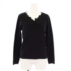 ボールジー BALLSEY トゥモローランド タグ付き 25SS レーステープコンビ Vネックプルオーバー カットソー S ダークグレー 11-02-52-02208 /KH