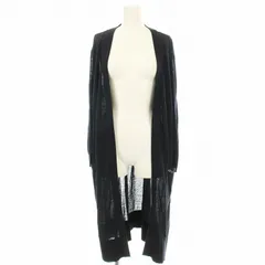 ルネ Rene ロゴプレートロングカーディガン 6922500 リネン混 ニット 34 ネイビー 紺 /☆G