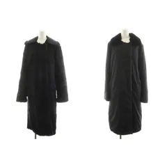 セオリーリュクス theory luxe 毛皮コート ファーコート 中綿コート ロング丈 リバーシブル ラビットファー ラクーンファー アウター 42 黒 ブラック 244630 /AN45