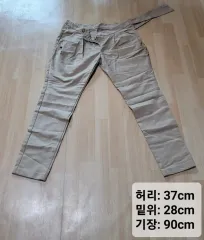 ベージュ色 レディース コットン パンツ 55