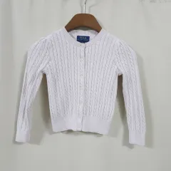 5歳 109-116cm ポロ ラルフローレン キッズ ケーブル カーディガン 女の子 ケーブル編み ニット