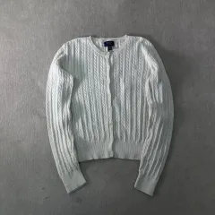 W 95 POLO RALPH LAUREN (ポロラルフローレン) スモールポニー ケーブル編み カーディガン