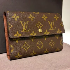 a2 ポルト トレゾール エテュイ パピエ　モノグラム　3つ 三つ 折り 財布　長財布　Louis Vuitton ルイヴィトン　ウォレット コインケース 小銭入れ 付き　モノグラム
