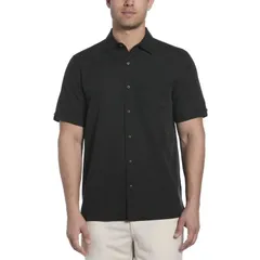 キューバベラ メンズ トップス Tシャツ ダウン Mens Cubavera Short Sleeve ButtonDown Shirt Jet Black ブラック
