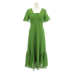 フレイアイディー FRAY I.D 24SS カットワークレースフレアスリーブ ワンピース 半袖 ロング 1 黄緑 グリーン FWFO242231 /☆G